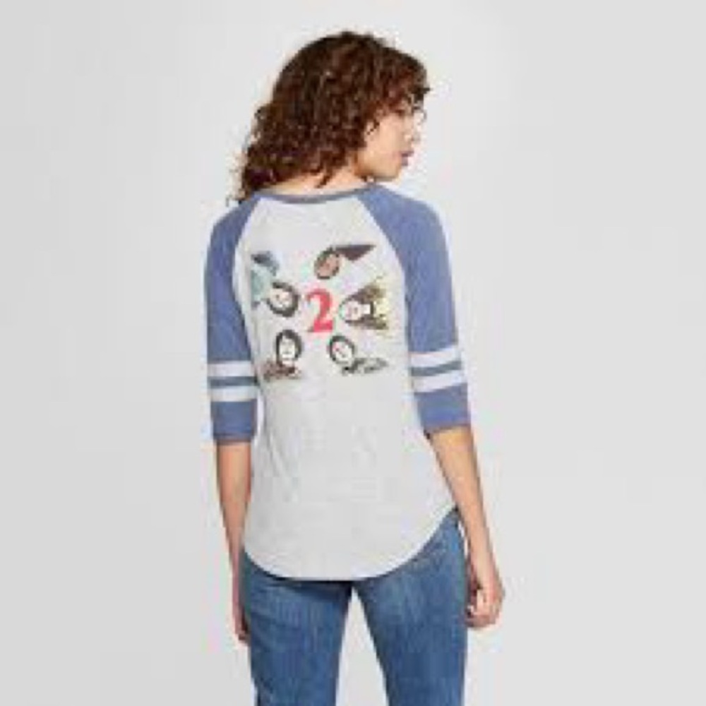 Stranger Things Gray Raglan T-Shirt Small